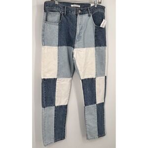PACSUN Patch Work JEANS Light Indigo VINTAGE LOOSE SIZE 34